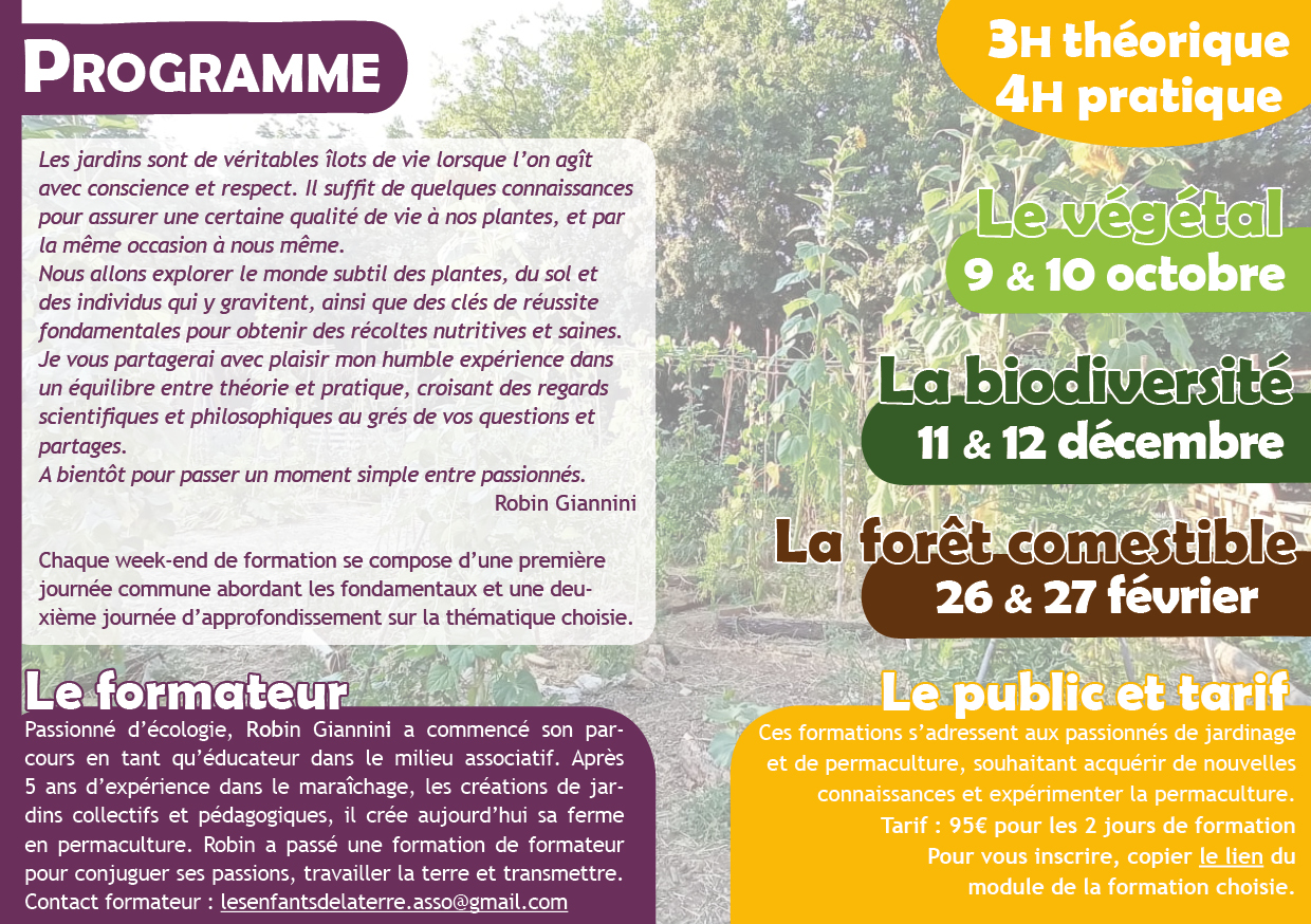 Formation permaculture particulier 2021-20222